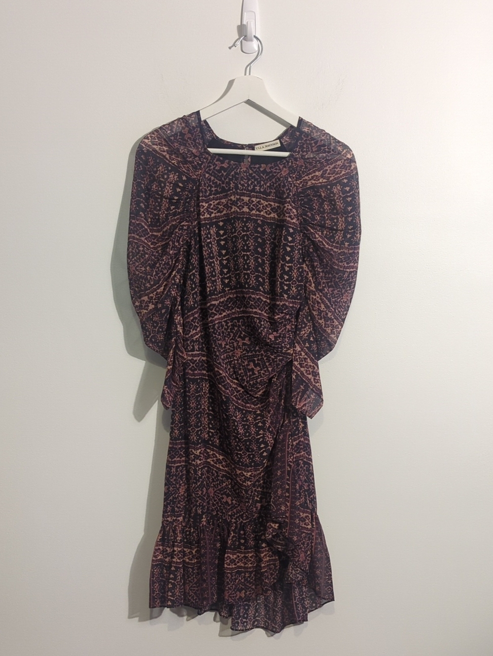 ULLA JOHNSON silk chiffon mini dress mini dress - size 8